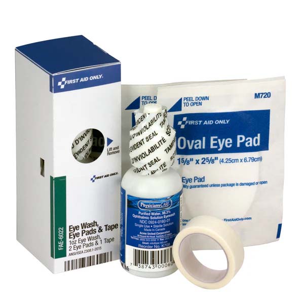 Eyewash, Eyepads, First Aid Tape